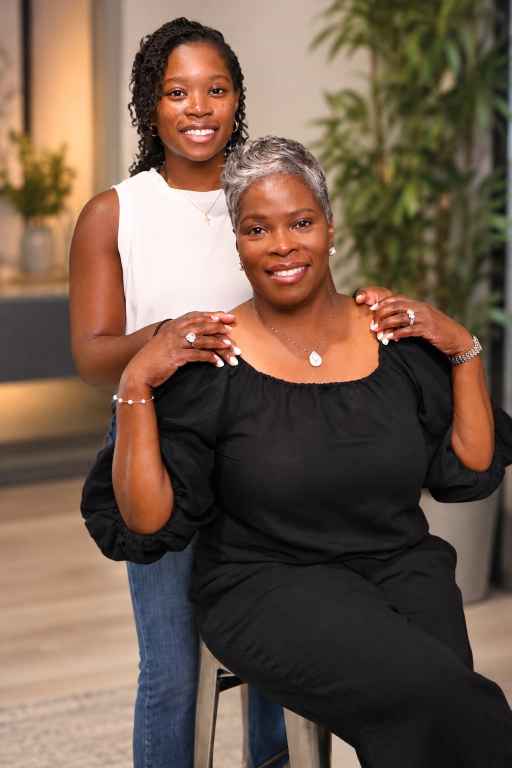 Sharron Debnam with her daughter